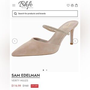 New in Box Sam Edelman Verity Suede Mule 10M